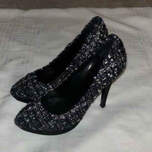 black tory burch knit pumps size 8